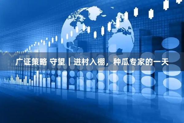 广证策略 守望｜进村入棚，种瓜专家的一天