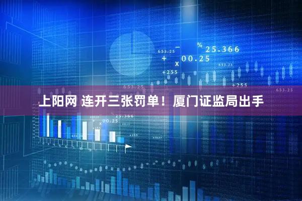 上阳网 连开三张罚单！厦门证监局出手