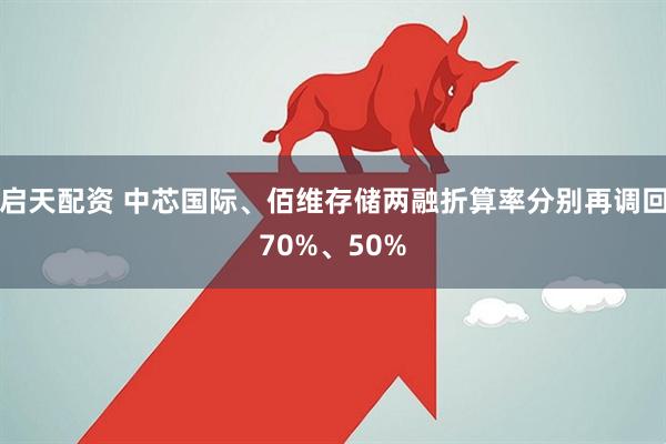 启天配资 中芯国际、佰维存储两融折算率分别再调回70%、50%